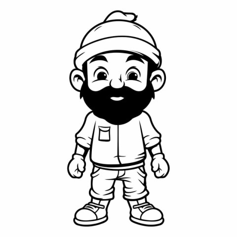 Indian Man Cartoon Mascot Character Mascot Vector Illustration