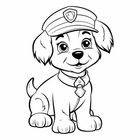 Puppy Police Dog Coloring Book.