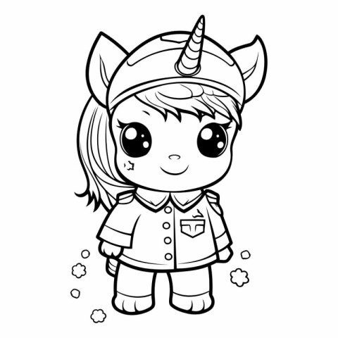 Coloring Page Outline Of Cute Unicorn Girl Coloring Book