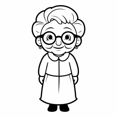 Grandmother cartoon icon. Grandparent avatar person people and h