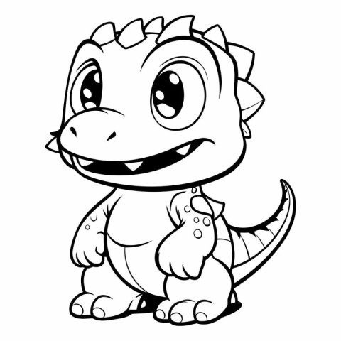 Cute Dinosaur Cartoon Mascot Character Illustration Isolated on