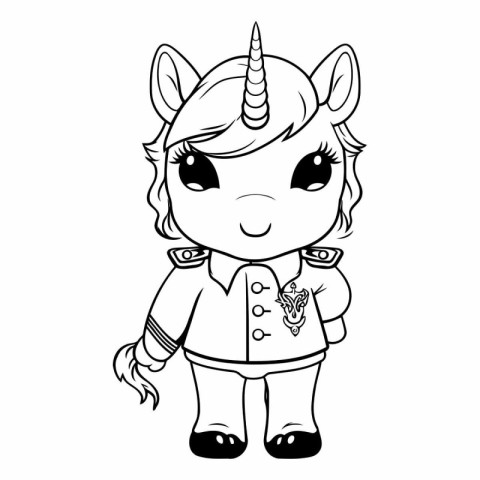 Unicorn Girl Coloring Book for Kids.