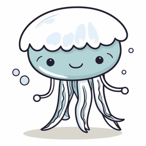 Cute jellyfish cartoon of a cute jellyfish.