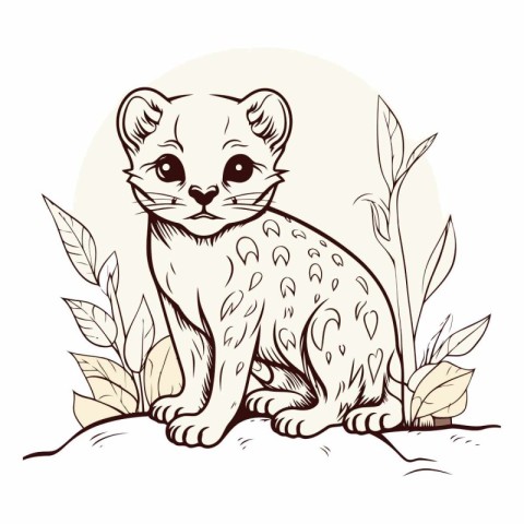 Cute leopard. sketch for your design.