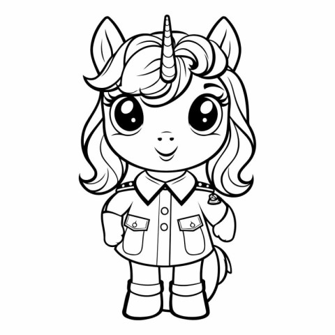 Unicorn girl. Coloring book for kids