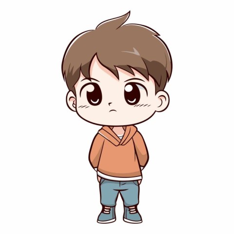 cute little boy cartoon vector illustration graphic design vecto