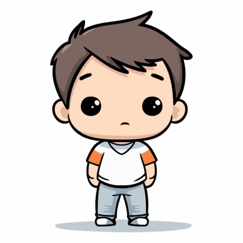 Confused Boy - Cartoon Character Vector IllustrationÃ¯Â»Â¿