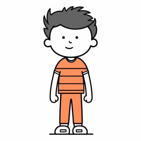 cute little boy avatar character vector illustration design  vec