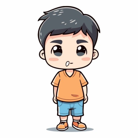 Surprised boy - Cute cartoon character vector illustration desig