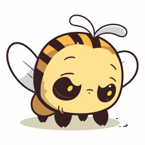 Cute bee cartoon of a cute bee character.