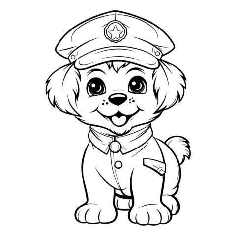 Puppy in the form of a police officer