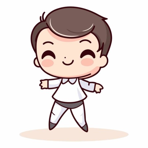 Karate Boy - Cute Cartoon Vector IllustrationÃ¯Â»Â¿