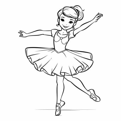 Cute little ballerina in a tutu.