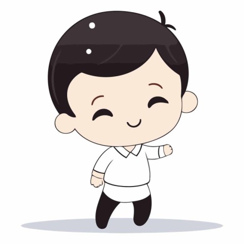 Cute boy cartoon design eps10 graphic.