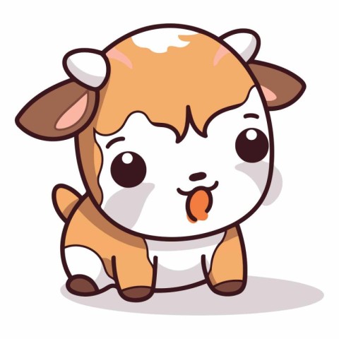 Cute cow cartoon of a cute cartoon cow.