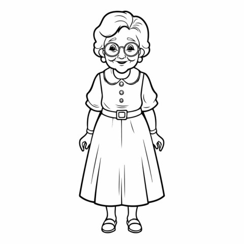 Grandmother cartoon icon. Grandparent avatar person people and h