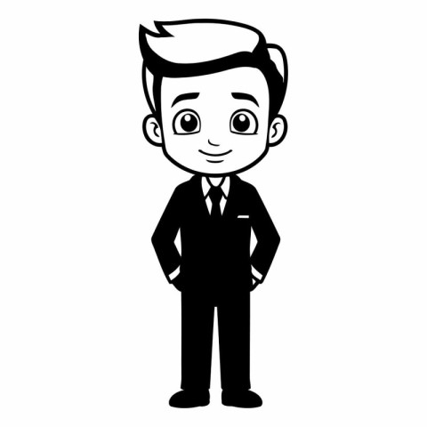 businessman avatar cartoon character on white background  vector