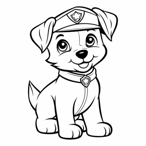 Puppy in the form of a police officer