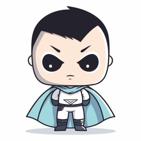 Superhero Boy Cartoon Mascot Character Design Vector Illustratio