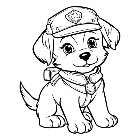 Puppy in the form of a police officer