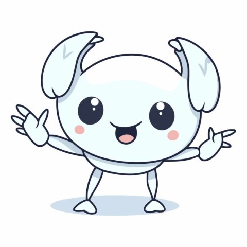 Cute crab cartoon character of cute crab character.