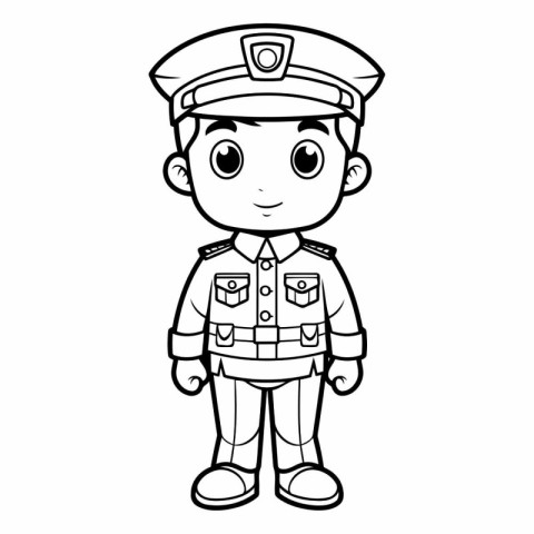 Coloring book for children: Police officer (policeman)