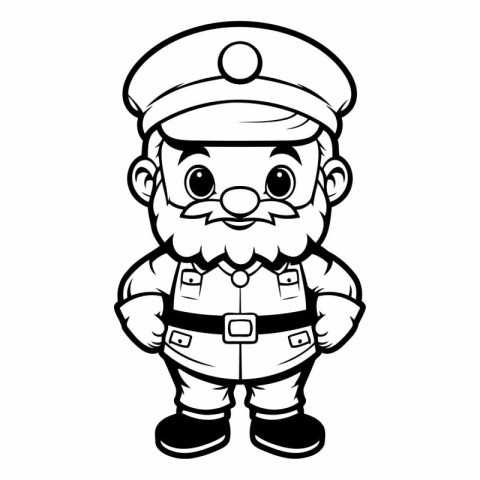 Sailor Cartoon Mascot Character Design Vector Illustration.