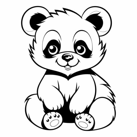 panda bear on a white background. eps