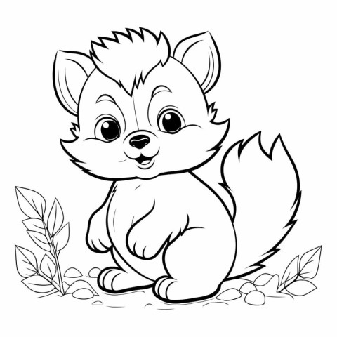 Cute Fox Coloring Book for Kids.