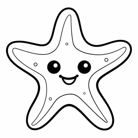 cute starfish kawaii isolated icon vector illustration desing