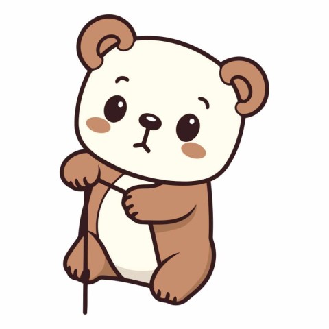 cute panda bear cartoon vector illustration graphic design vecto