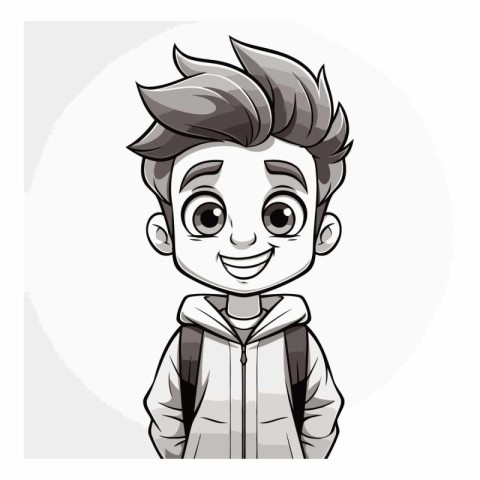 Portrait of a smiling boy in a jacket.