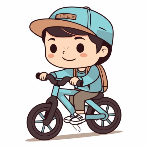 Boy riding a bike of a boy on a bicycle.