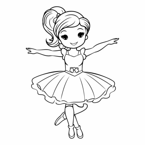 Cute little ballerina in a tutu.