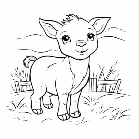 Cartoon Illustration of Cute Chihuahua Animal for Coloring Book