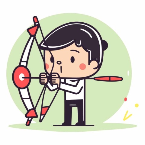 archery. archer. aiming. aiming man. aim. bow. arrow. cartoon. d