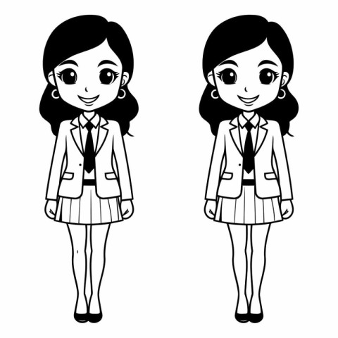 Cute business woman cartoon vector illustration graphic design v