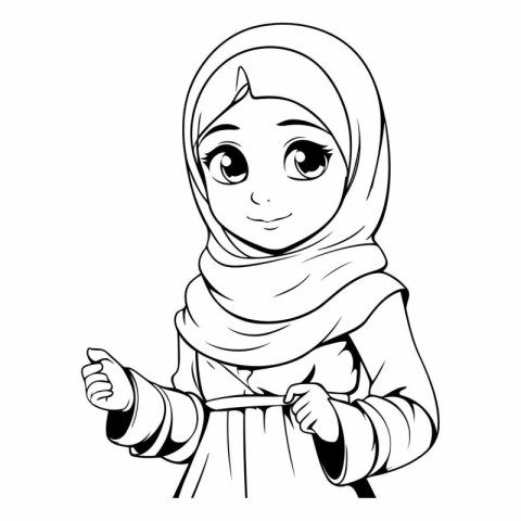 Cute muslim girl in hijab of a muslim girl.