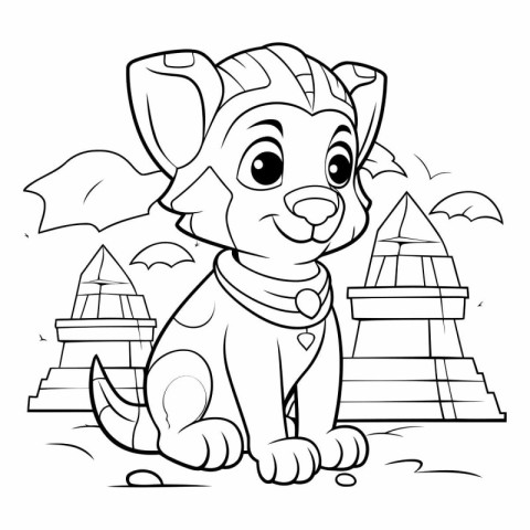 Coloring Page Outline Of Cartoon Chihuahua Dog Character