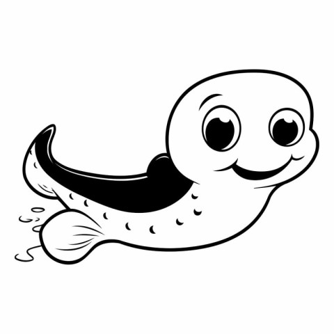 Cute whale icon. Cartoon illustration of cute whale vector icon