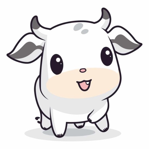 Cute cartoon cow. Cute little cow.