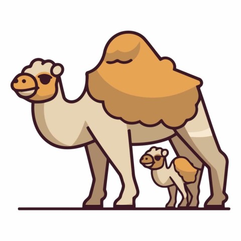 Camel with baby of a camel with baby.