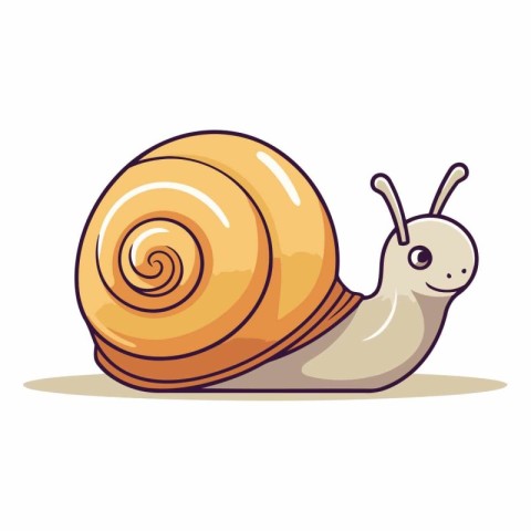 Snail icon. Cartoon illustration of snail vector icon for web de