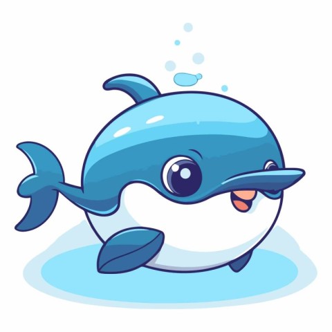 Cute cartoon whale of a cute cartoon whale.