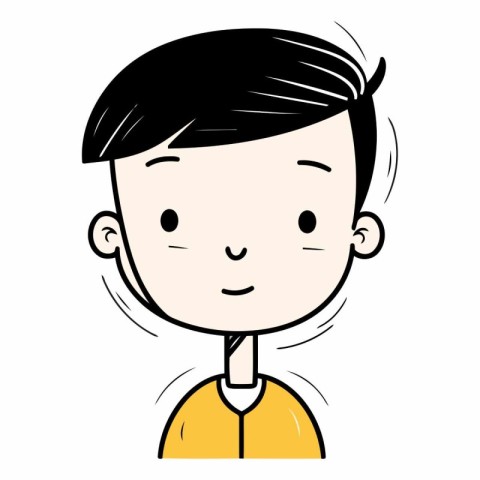 cute little boy with hairstyle and casual clothes vector illustr