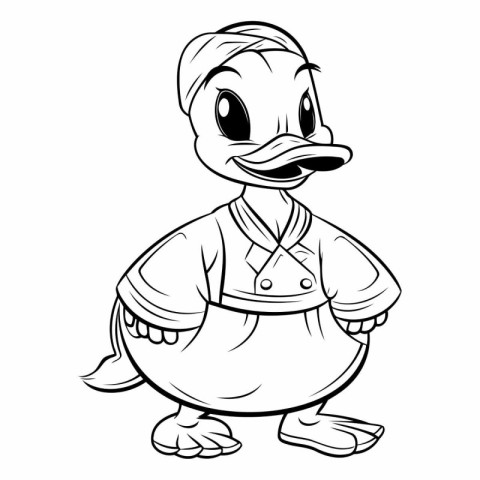 Duck Cartoon Mascot Character Vector Illustration. EPS10