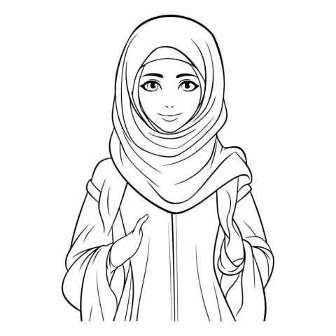 Arabic woman with hijab of a Muslim woman in traditional clothes