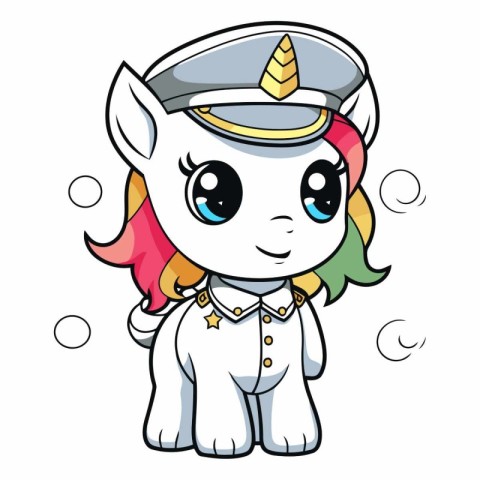 Cute Little Unicorn Cartoon Mascot Character