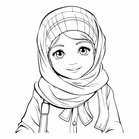 Muslim girl in hijab of a muslim girl.