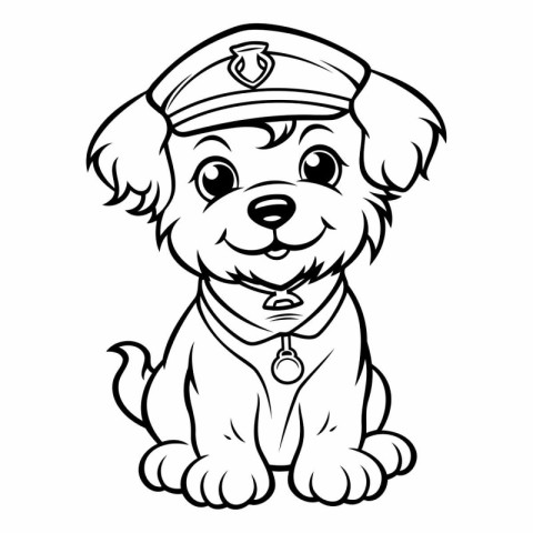 Puppy in the form of a police officer.